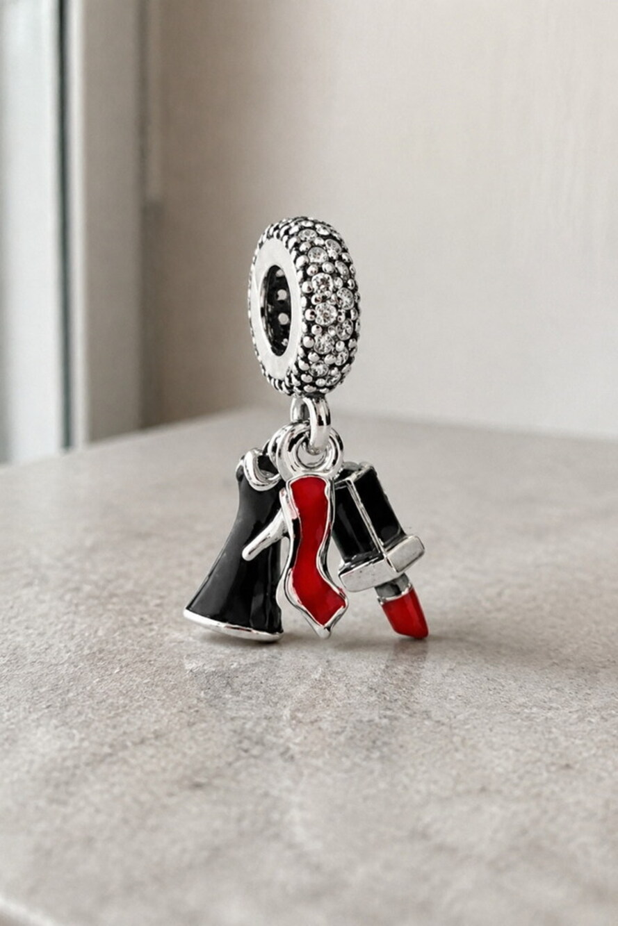 Pandora Asymmetrical Cherry Fruit Dangle Charm